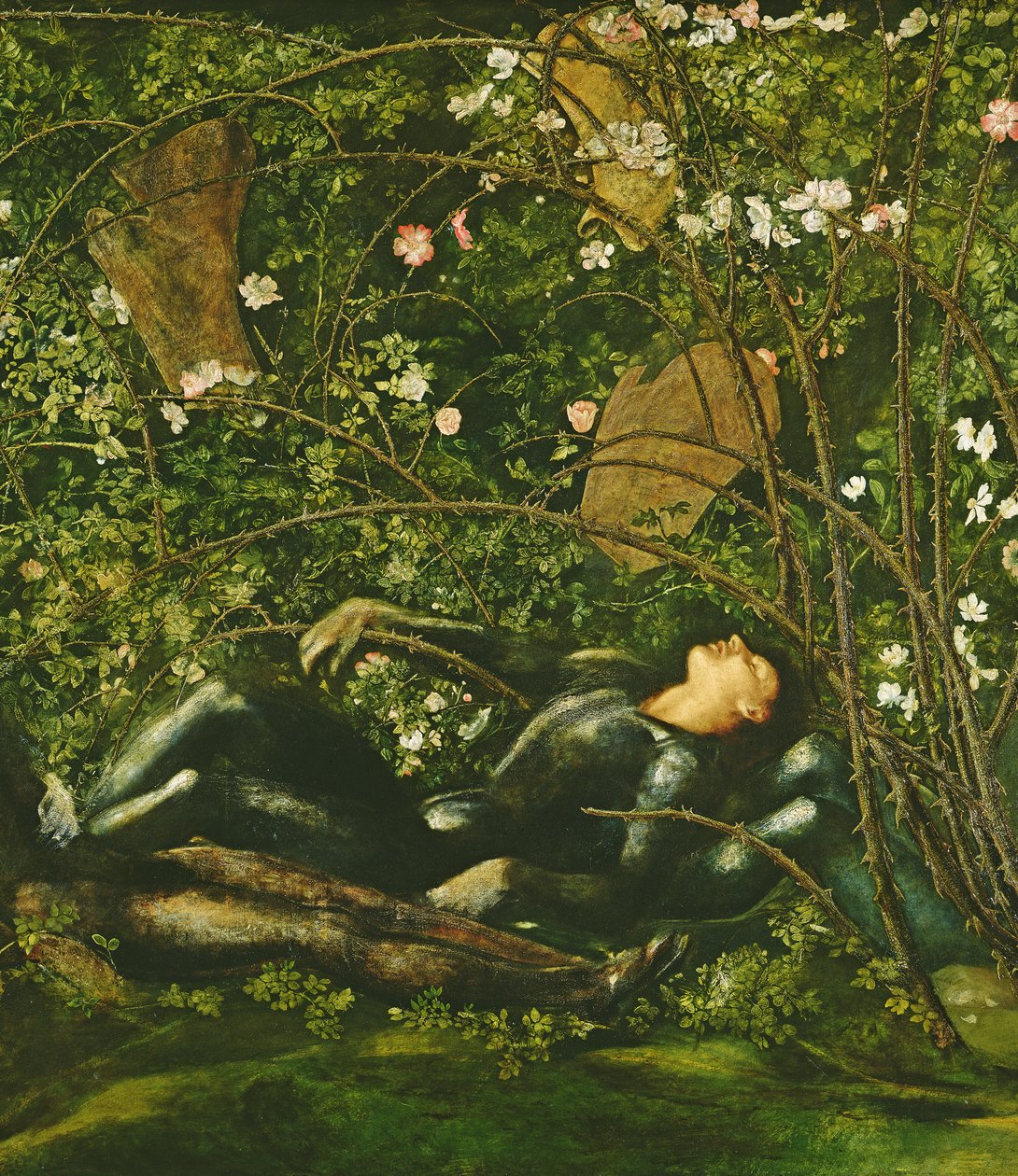 De ridders en de Briar Rose, 1869 door Edward Burne Jones