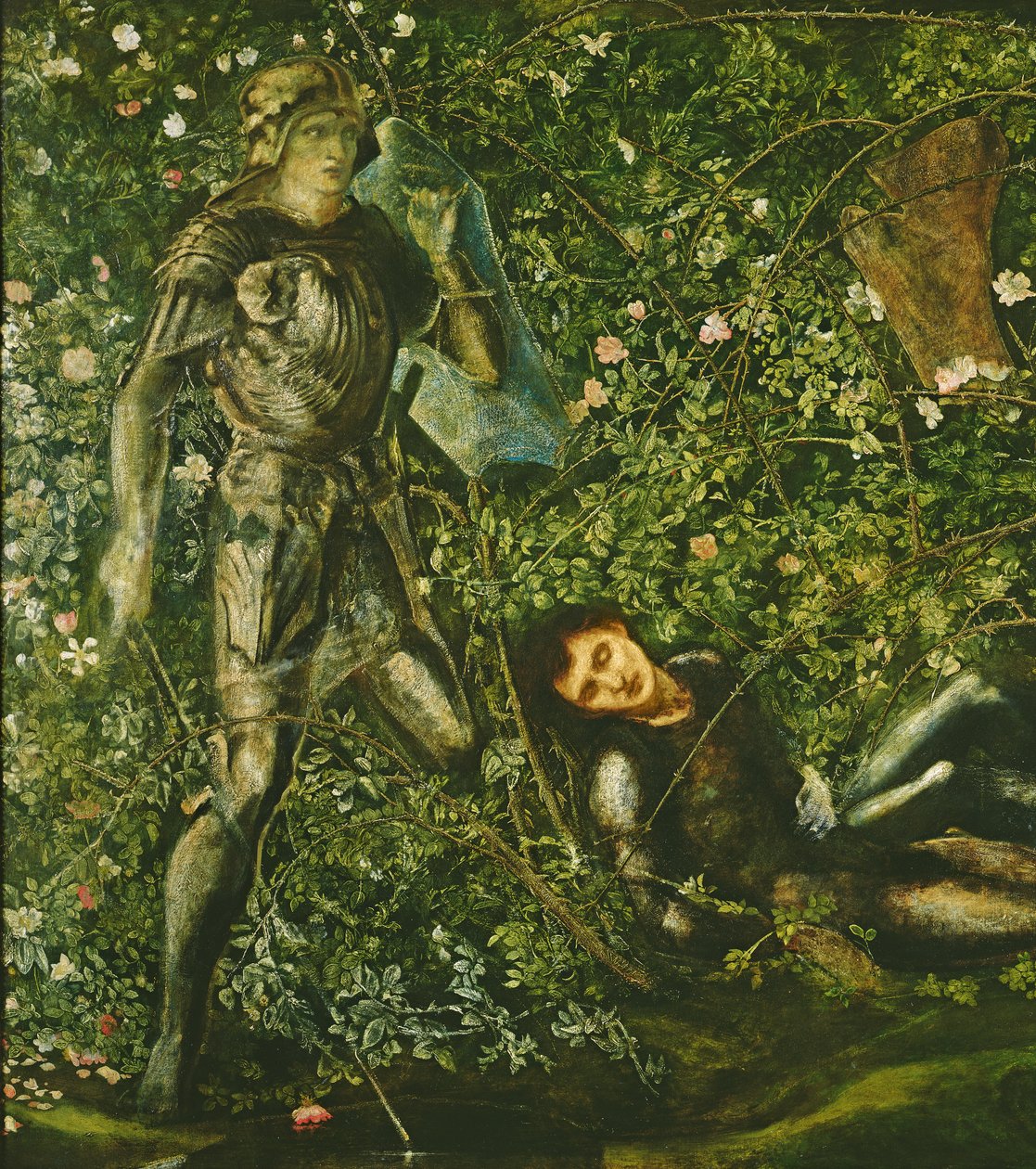 De ridders en de Briar Rose door Edward Burne Jones