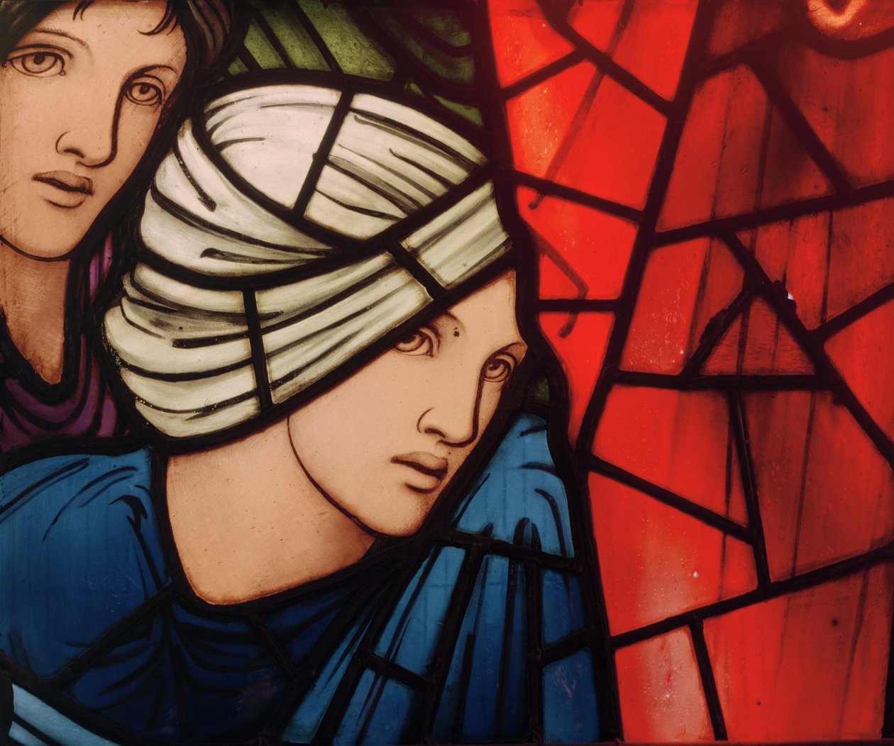 Het Laatste Oordeel Raam (detail) door Edward Burne Jones