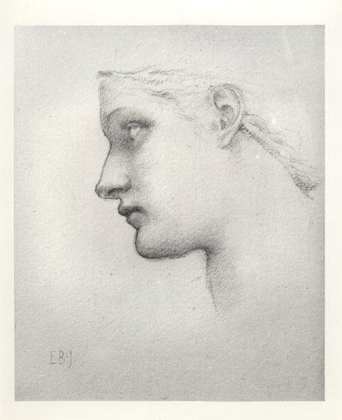 Variant Studie voor Hoofd van de Koningin in Laus Veneris door Edward Burne Jones