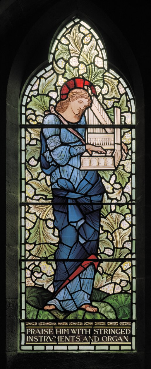 Sint Cecilia door Edward Coley and Dearle Burne Jones