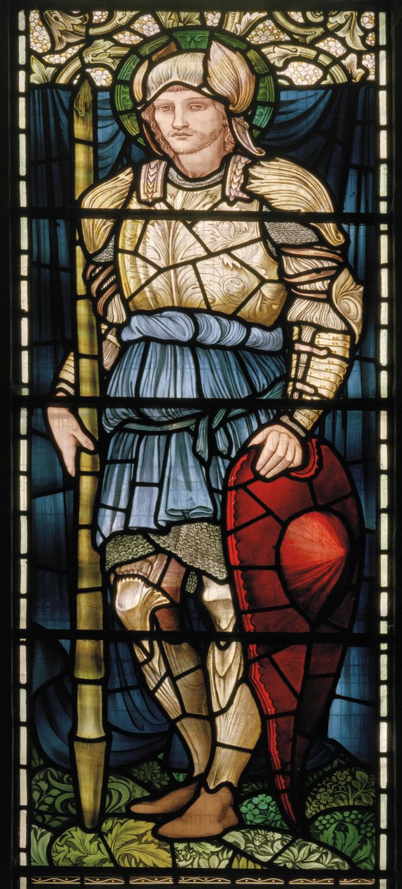 Wilden, All Saints, St George, Courage, 1902-1914, Louisa, Alfred, The Baldwins, Prime Minister, Methodist, Worcestershire, Arts & Crafts door Edward Coley and Dearle Burne Jones