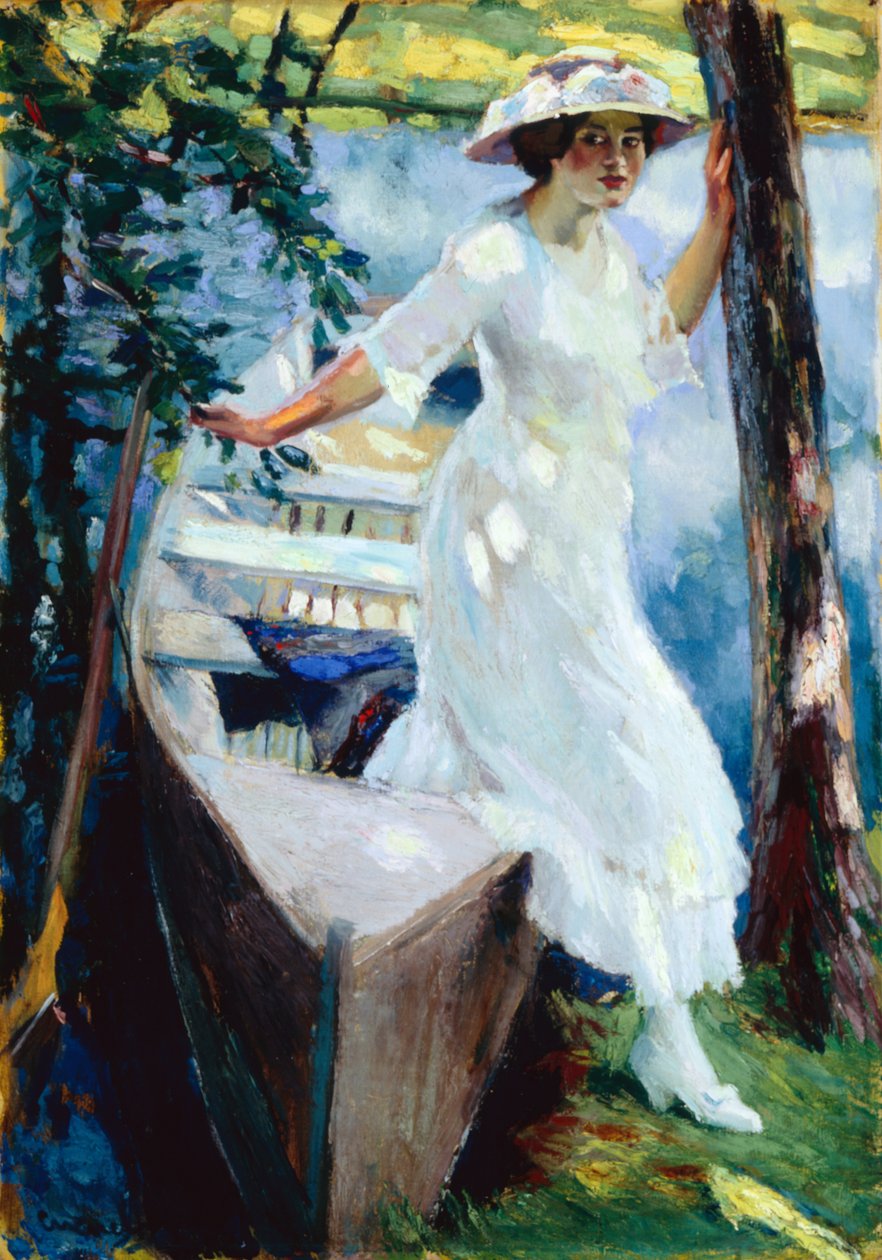 Het rendez-vous (olieverf op doek) door Edward Cucuel