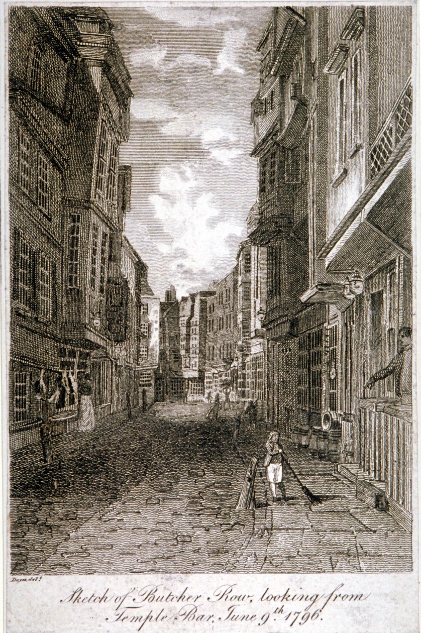 Butcher Row, Westminster, Londen door Edward Dayes