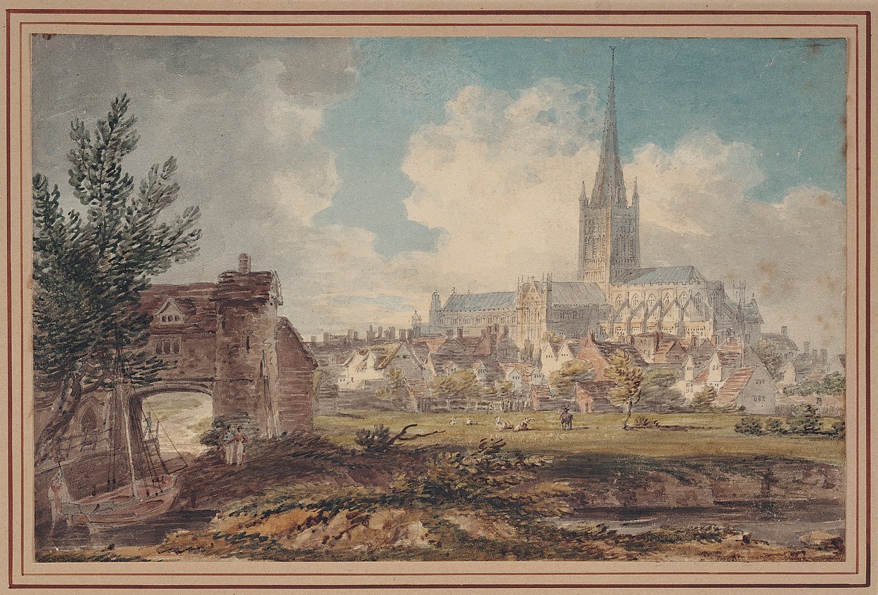 Kathedraal van Norwich vanuit het zuidoosten door Edward Dayes