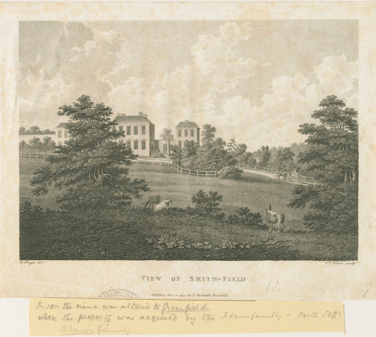 Wolstanton - Uitzicht op Smith-Field door Edward Dayes