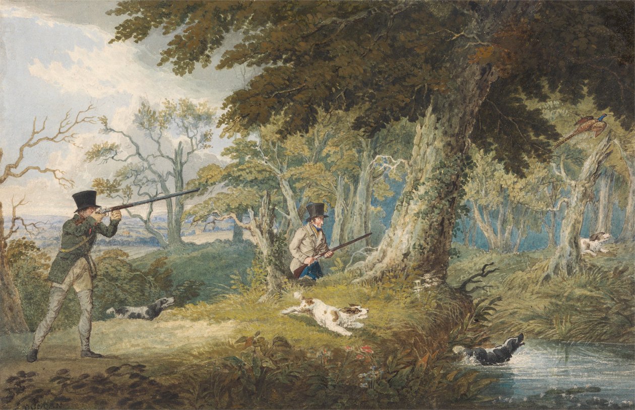 Fazantenjacht door Edward Duncan