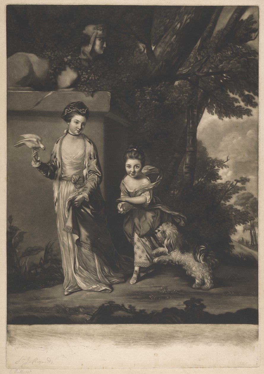 De dames Amabel en Mary Jemina Yorke door Edward Fisher