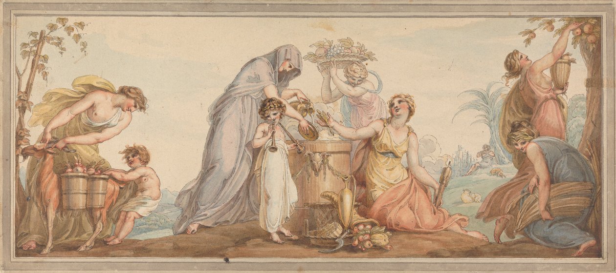 Allegorie voor de Herfst door Edward Francis Burney