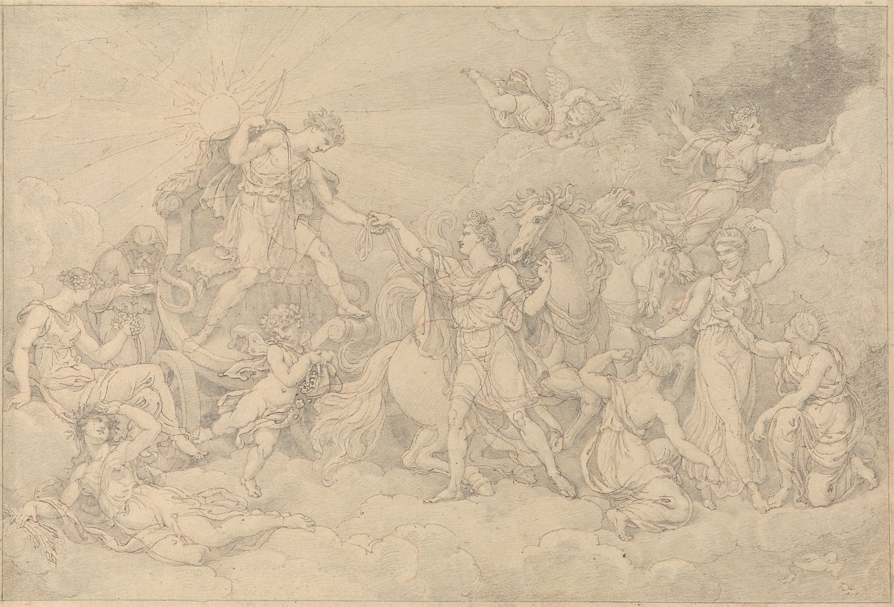 Apollo en Phaëton door Edward Francis Burney