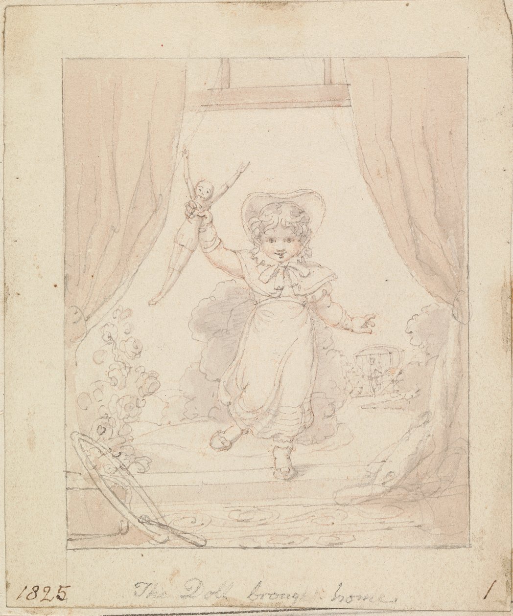 Illustratie voor De nieuwe pop: De pop thuisgebracht door Edward Francis Burney