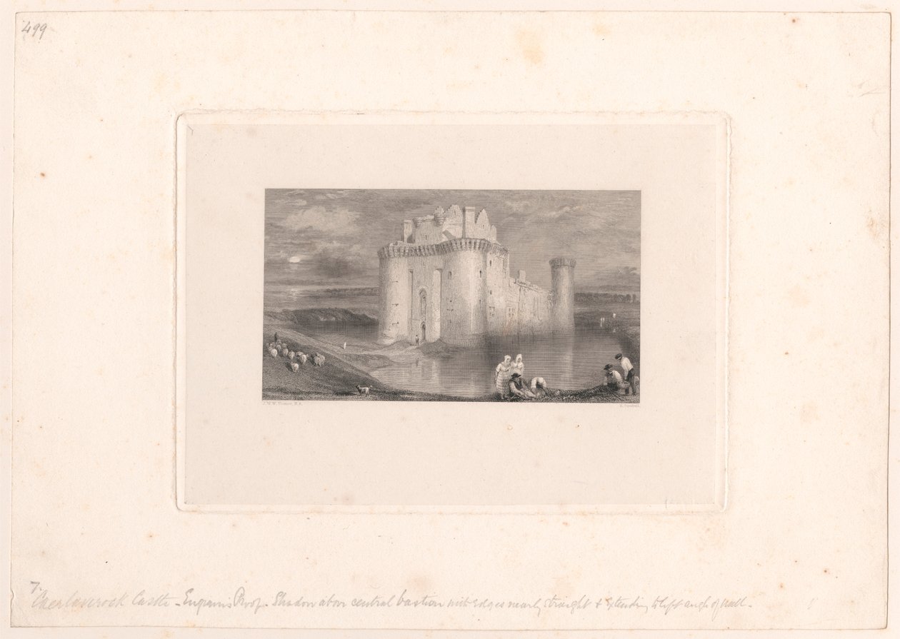 Kasteel Caerlaverock door Edward Goodall
