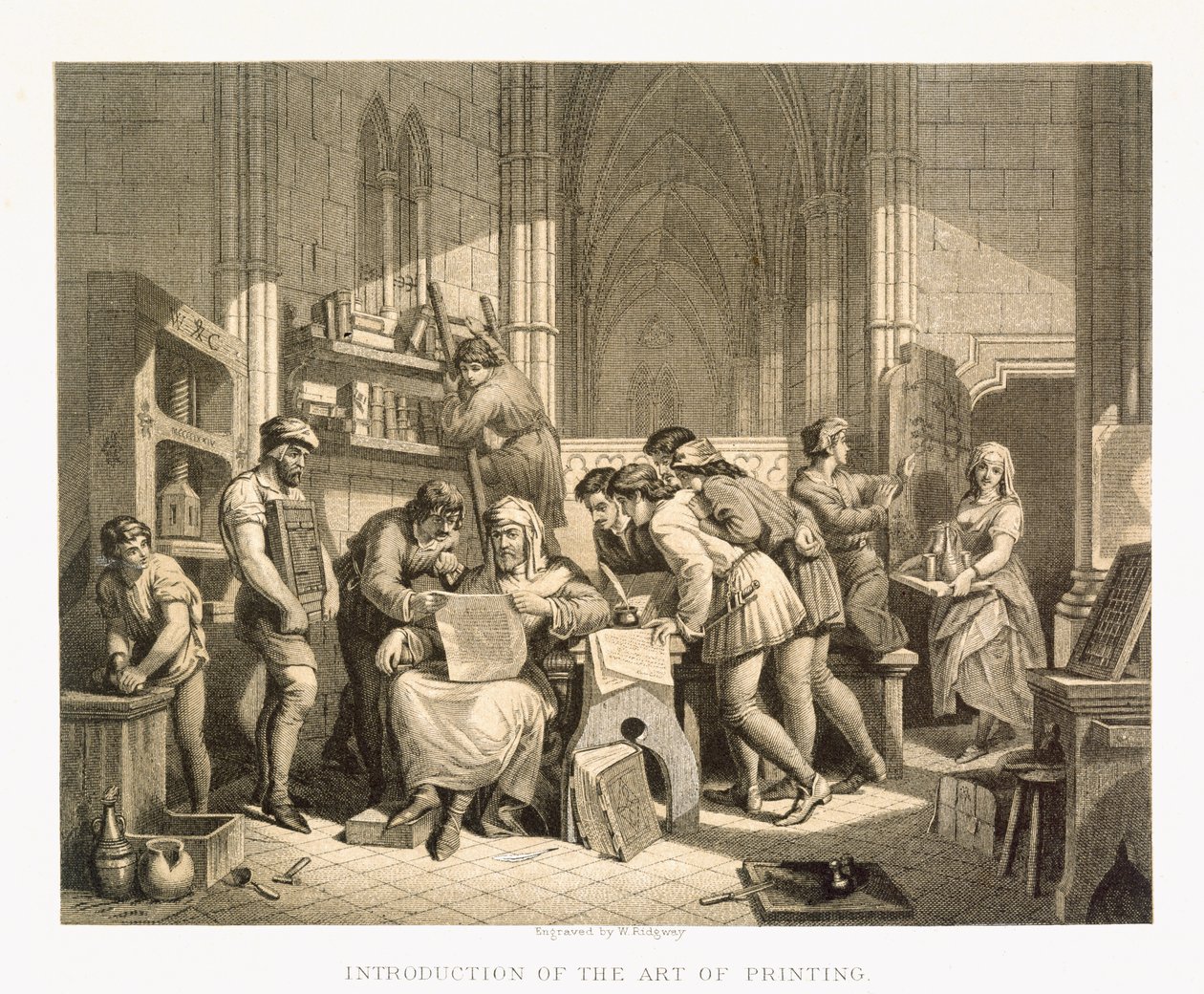 Invoering van de kunst van het drukken, uit 