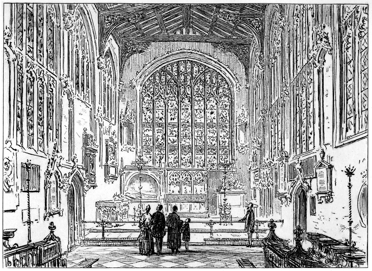 Het koor van de kerk van Stratford, Stratford-upon-Avon, Warwickshire, 1885 door Edward Hull