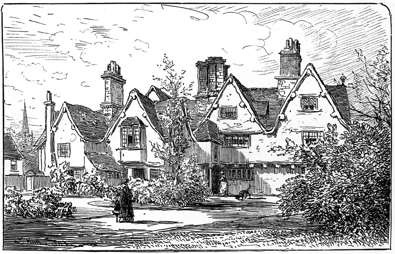Het huis van Dr. John Hall, Stratford-upon-Avon, Warwickshire, 1885 door Edward Hull