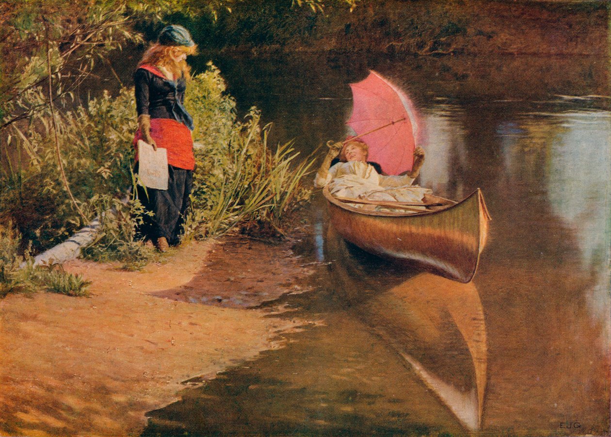 Gestrand, 1909 door Edward John Gregory
