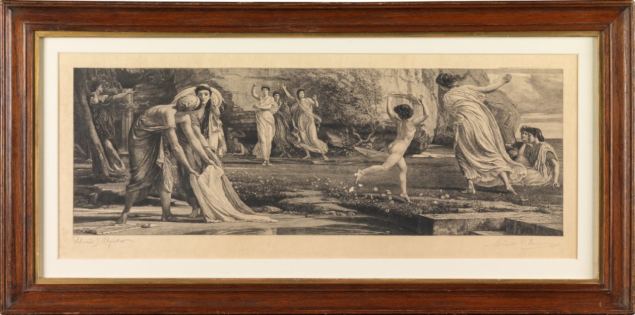 Nausicaa en haar Dienstmeisjes door Edward John Poynter