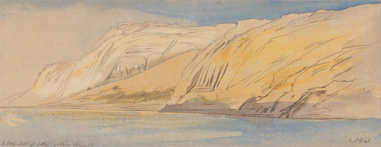 Abu Simbel, 13:00, 9 februari 1867 (384) door Edward Lear