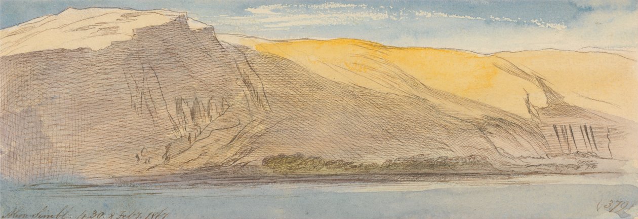 Abu Simbel, 16:30, 8 februari 1867 (379) door Edward Lear