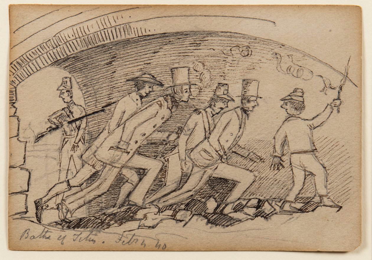 Thermen van Titus, 1840 door Edward Lear