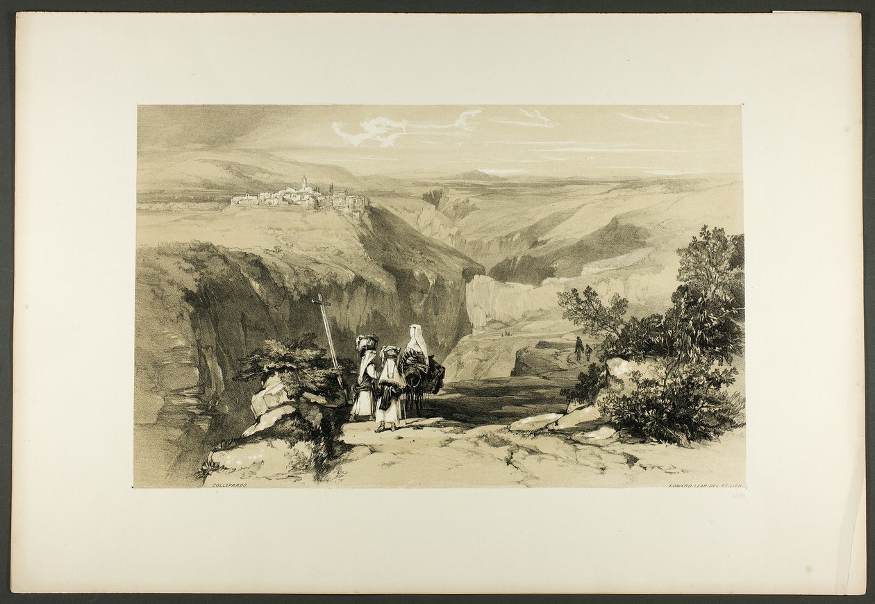Collepardo door Edward Lear