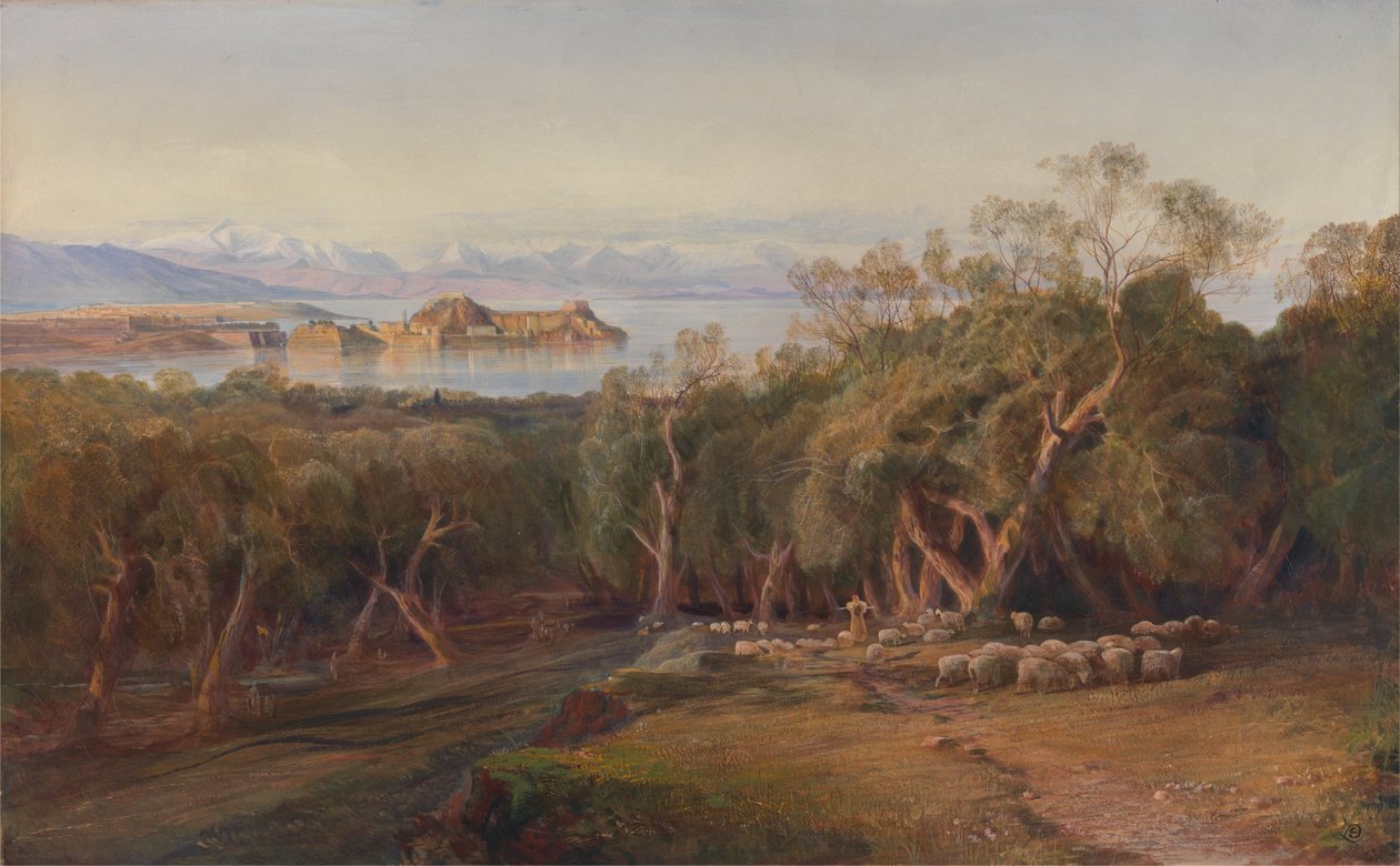 Corfu vanaf Hemelvaart door Edward Lear