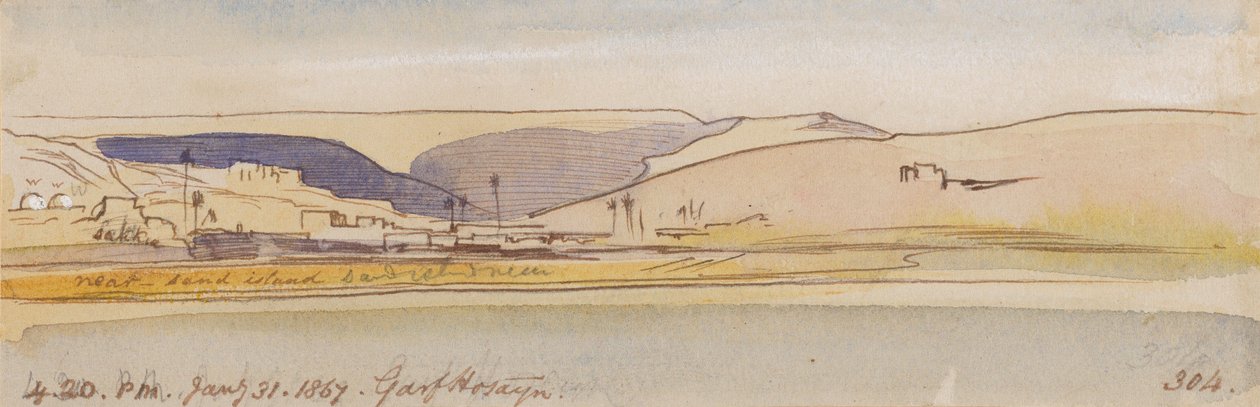 Garf Hosayn; 16.20 uur, 31 januari 1867 (304) door Edward Lear