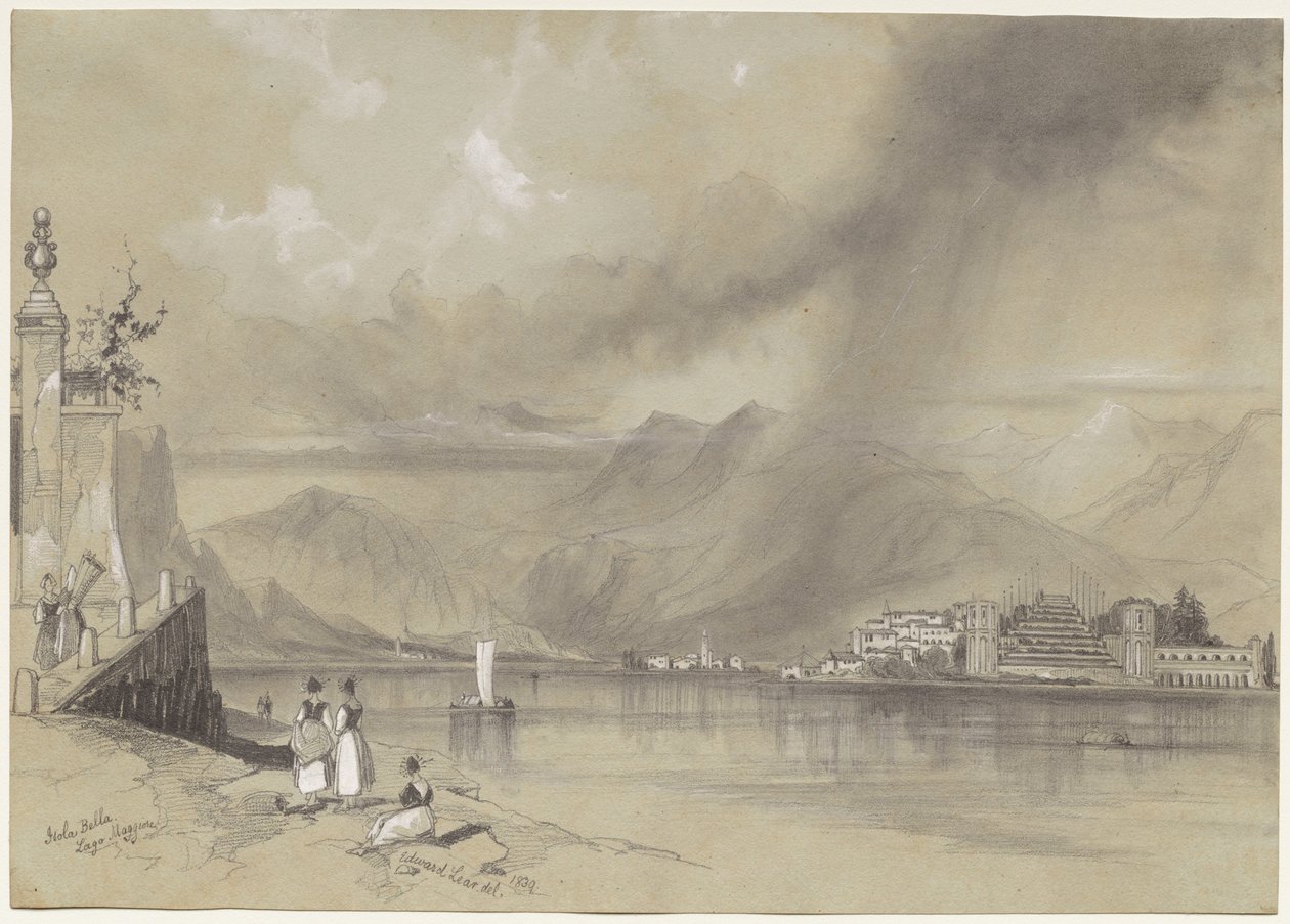 Isola Bella, Lago Maggiore, 1839 door Edward Lear