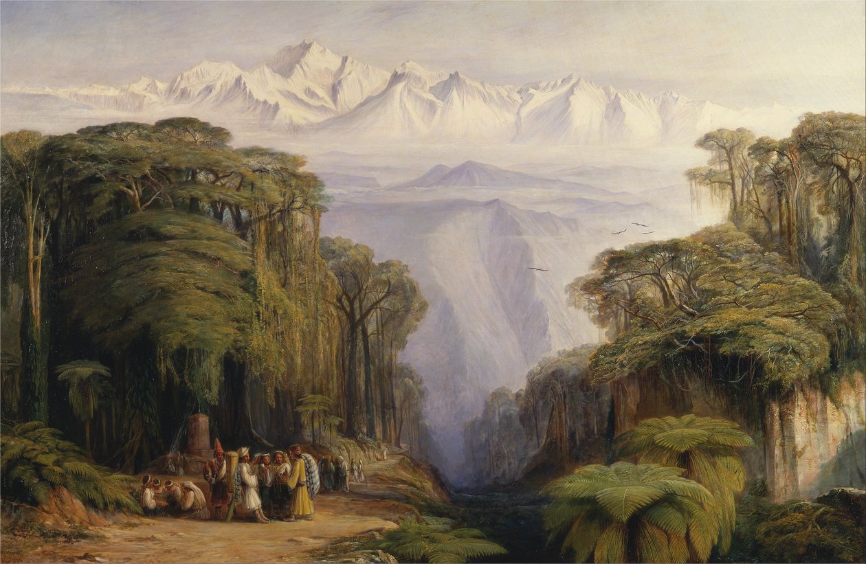 Kangchenjunga vanuit Darjeeling door Edward Lear