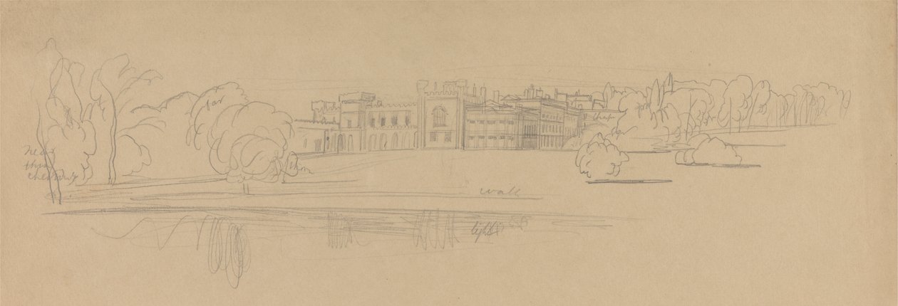 Knowsley Hall door Edward Lear
