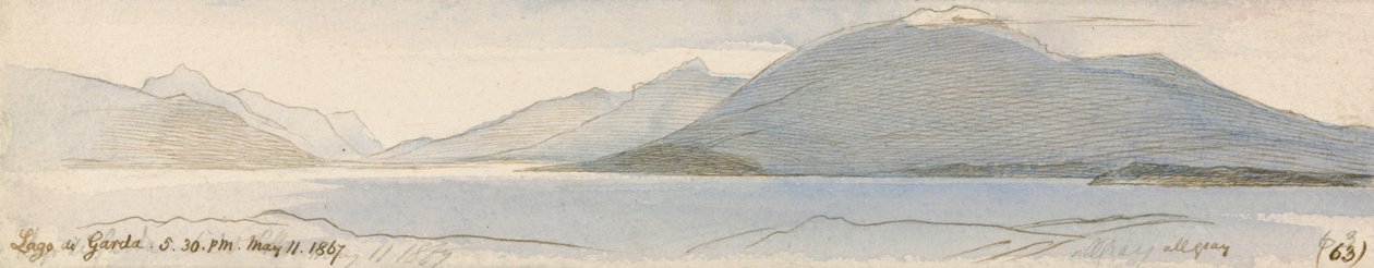 Gardameer door Edward Lear