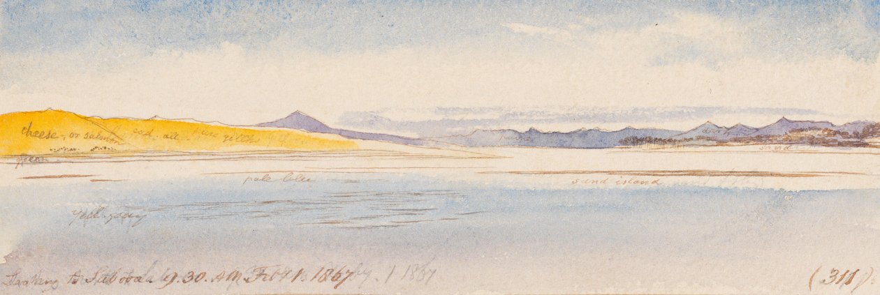 Met het oog op Sabooa; 9.30 uur, 1 februari 1867 (311) door Edward Lear
