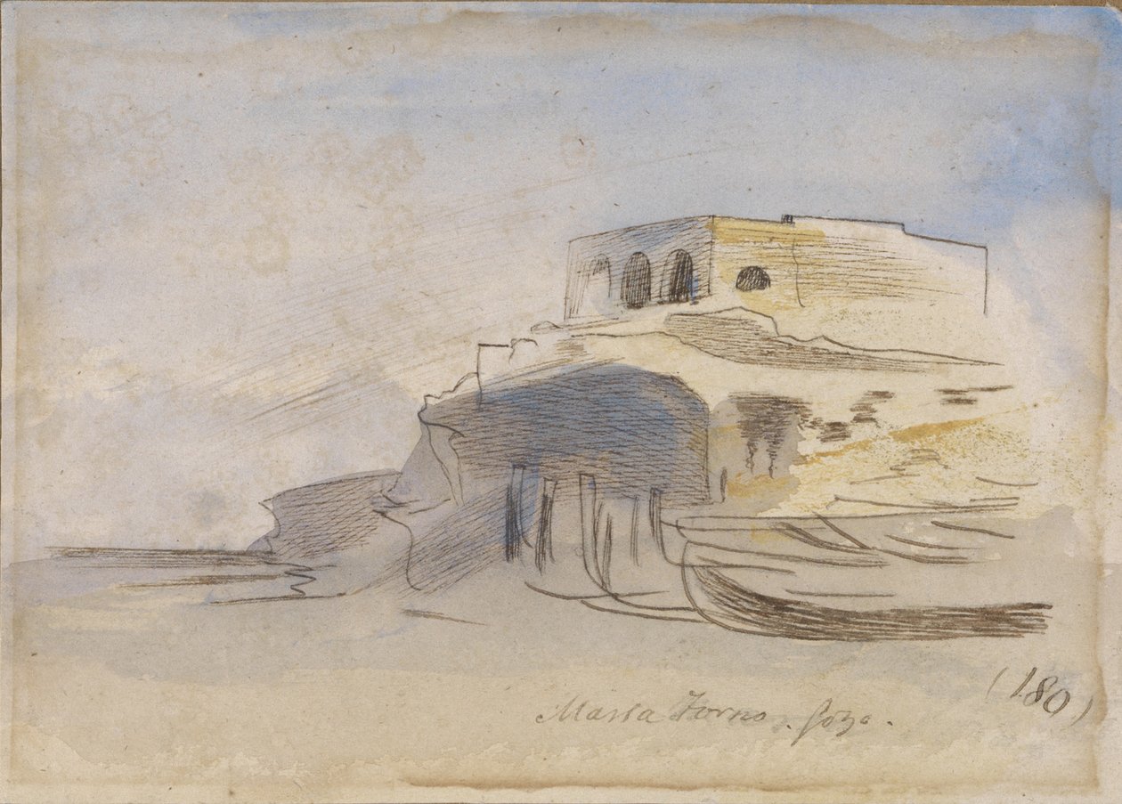 Massa Forno, Gozo, Malta, 1866 door Edward Lear