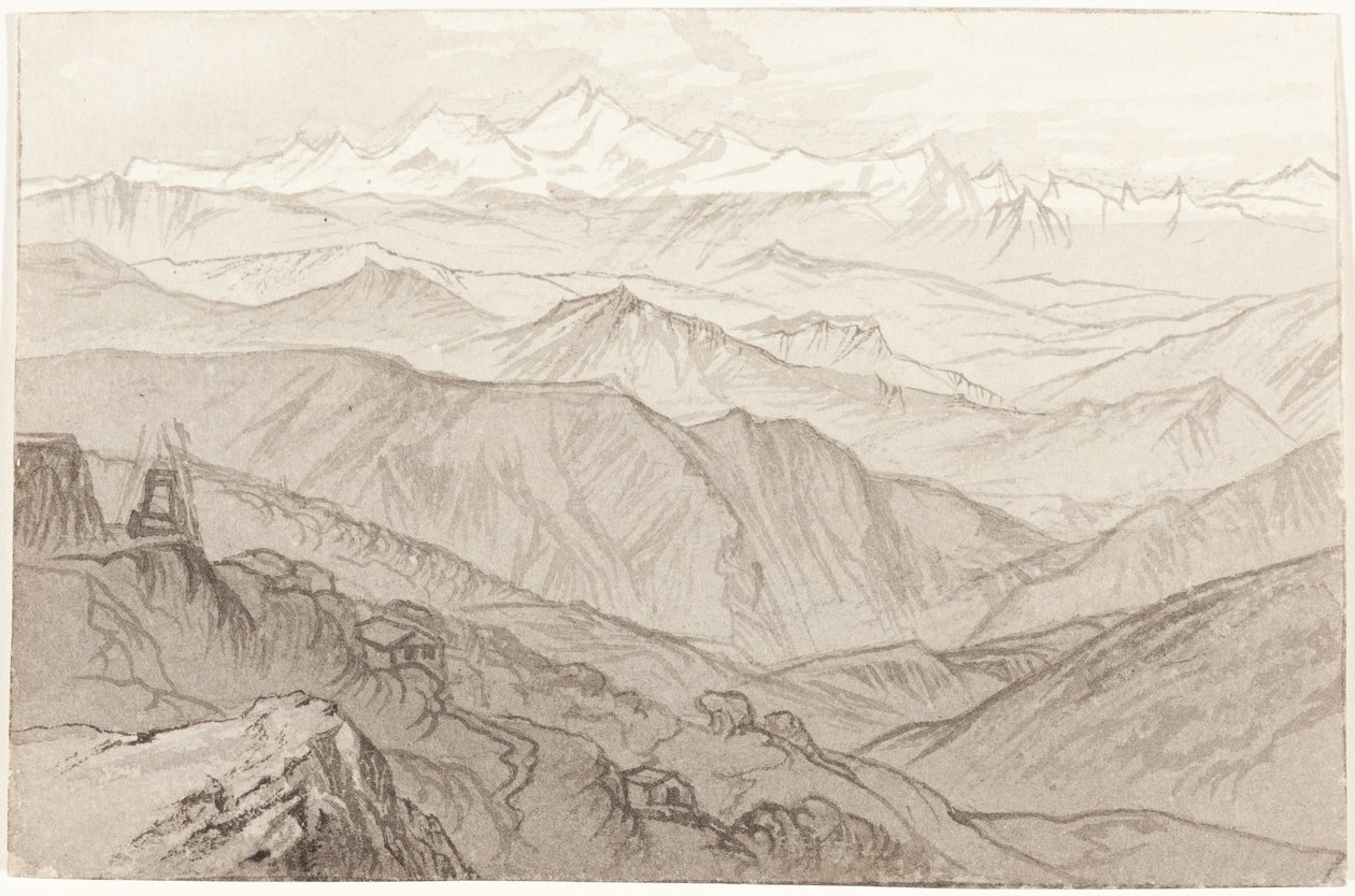 De berg Kinchinjunga (All Things Fair) door Edward Lear