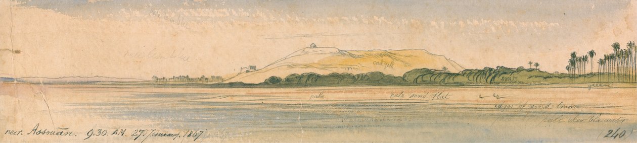 Omgeving Assouan door Edward Lear