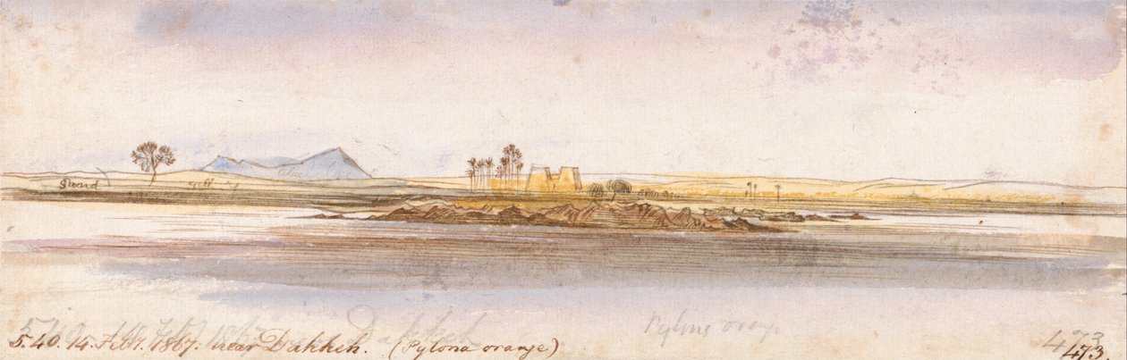 In de buurt van Dakkeh door Edward Lear