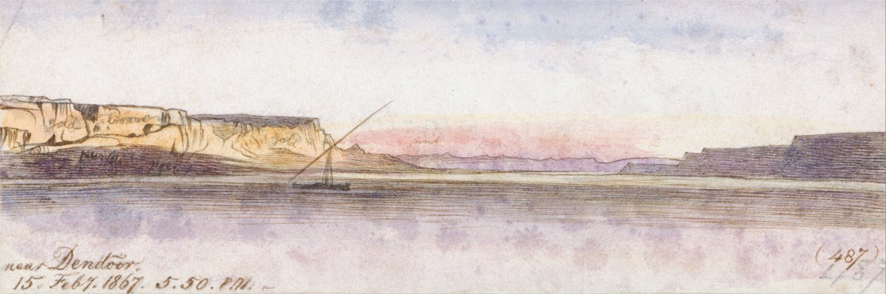 In de buurt van Dendour door Edward Lear