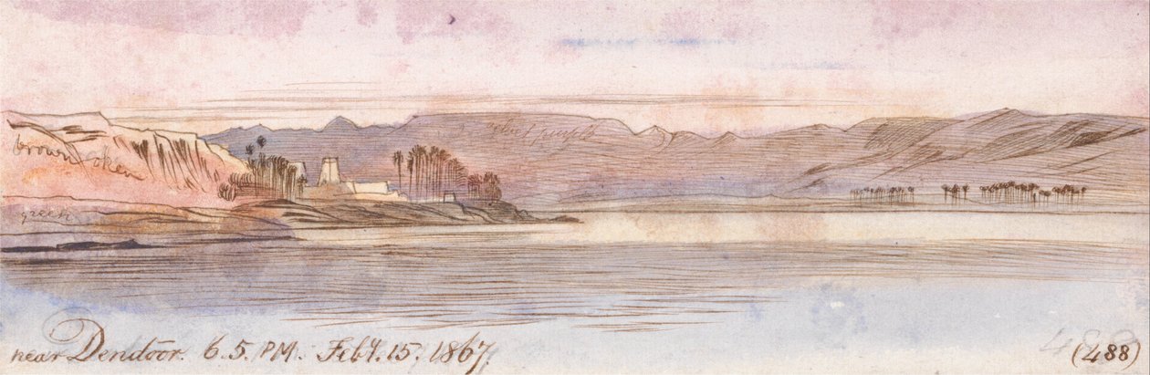 In de buurt van Dendour door Edward Lear