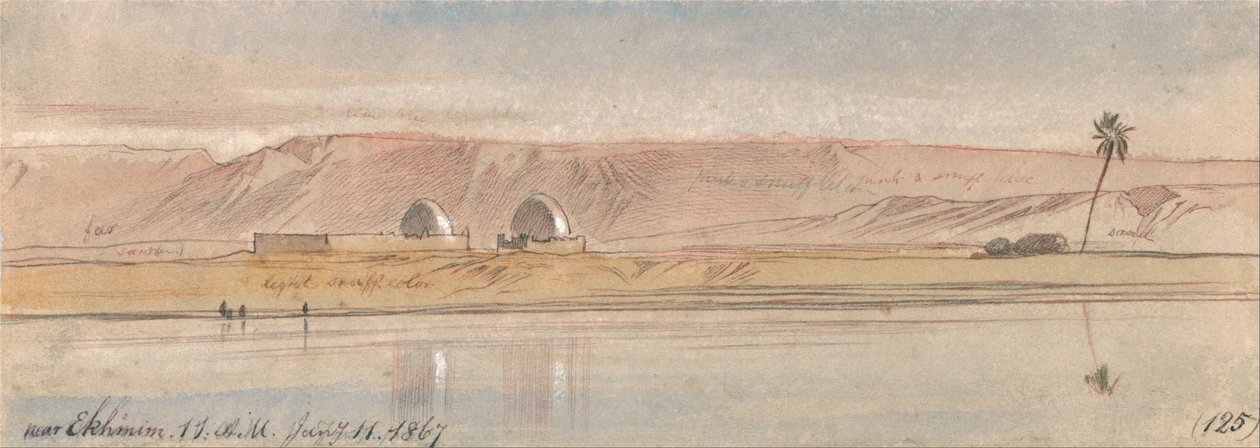 Omgeving Ekhmim door Edward Lear