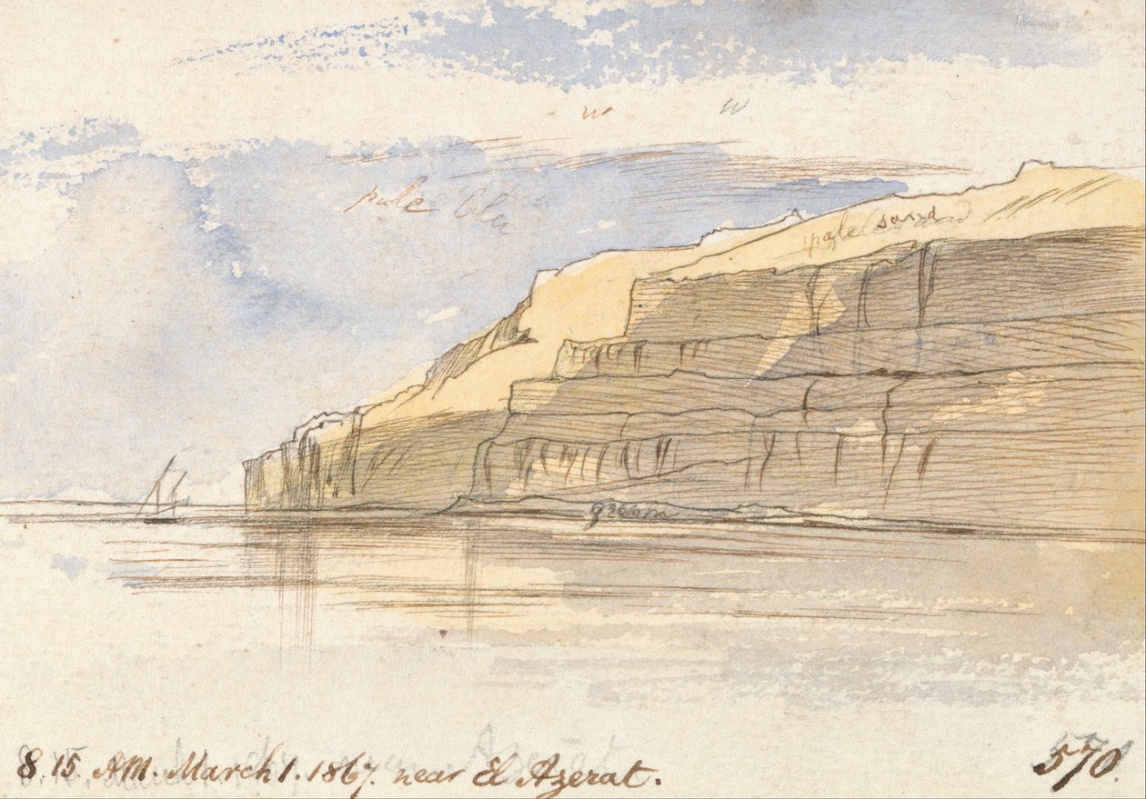 Omgeving El Azerat door Edward Lear