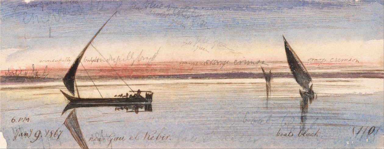 In de buurt van Gau el Kebir door Edward Lear