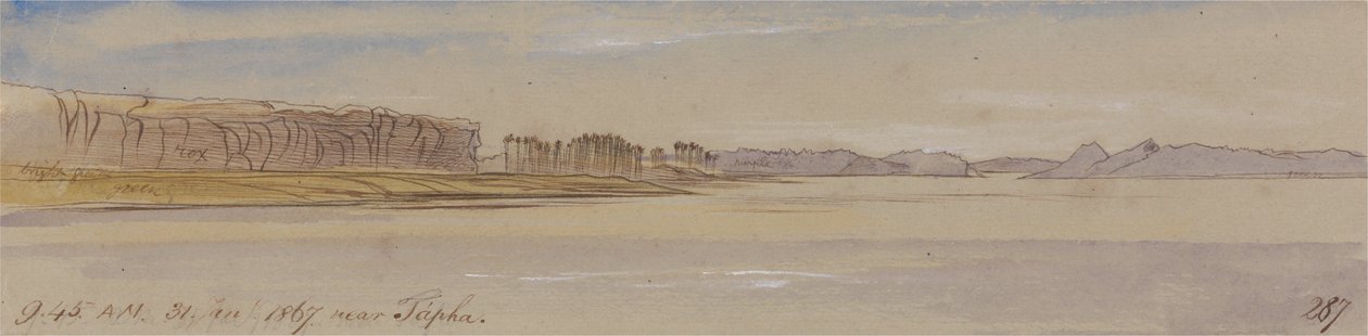 Bij Tapha, 9:45 am, 31 januari 1867 (287) door Edward Lear