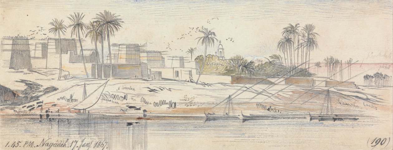Negadeh, 13:45 uur, 17 januari 1867 (190) door Edward Lear