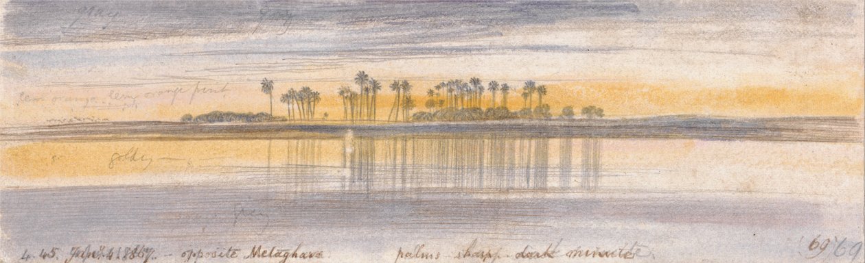 Tegenover Melaghara door Edward Lear