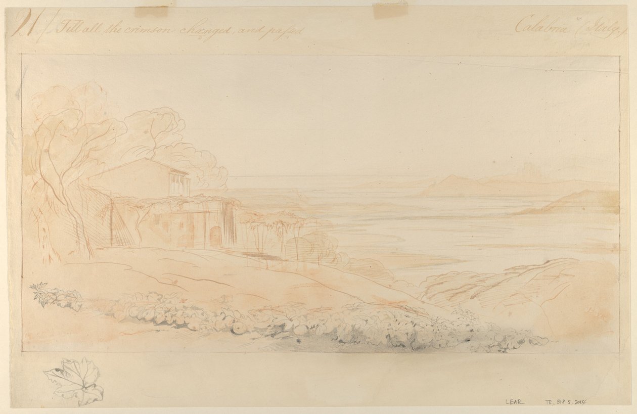 Pentedatelo, Calabrië, Italië door Edward Lear