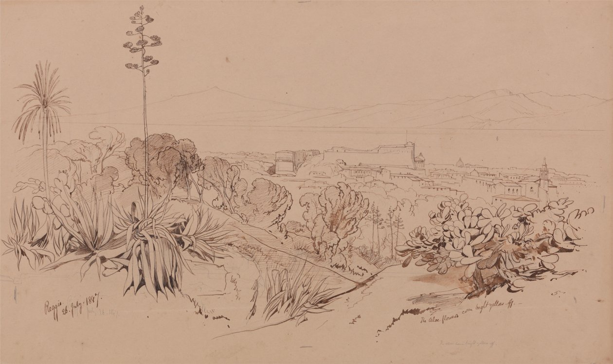 Reggio, 26 juli 1847 door Edward Lear