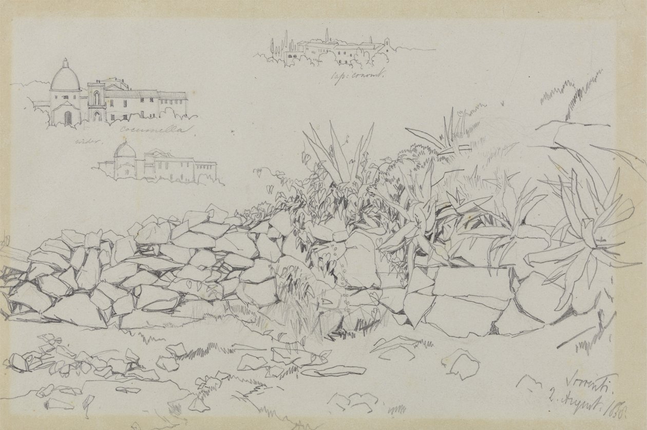 Sorrento, 2 augustus 1838 door Edward Lear