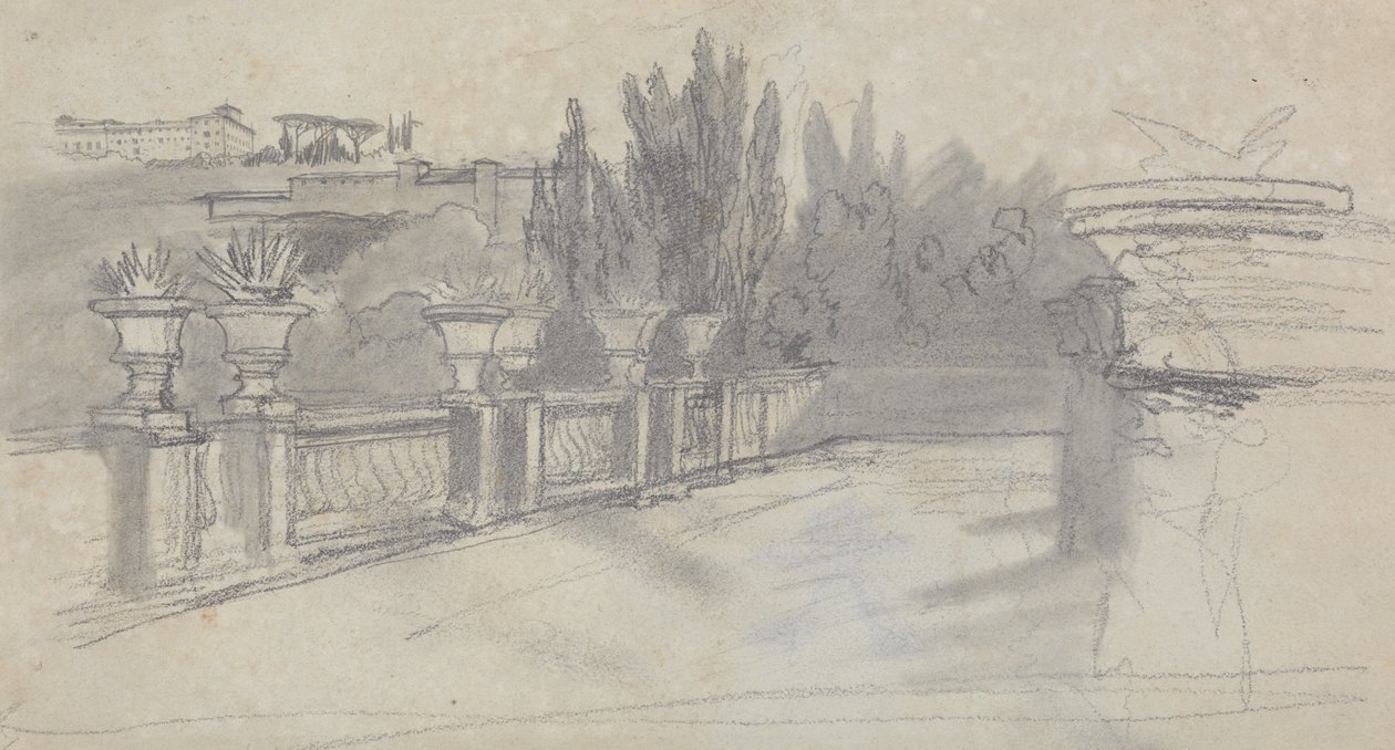Villa Torlania, voorheen Villa Conti, Erascati door Edward Lear