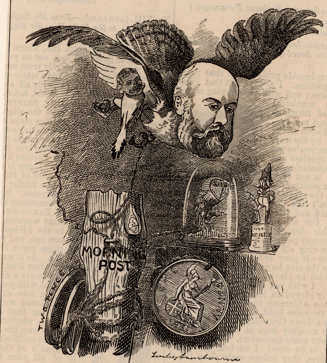 Algernon Borthwick, 1e Baron Glenesk (1830-1908) door Edward Linley Sambourne