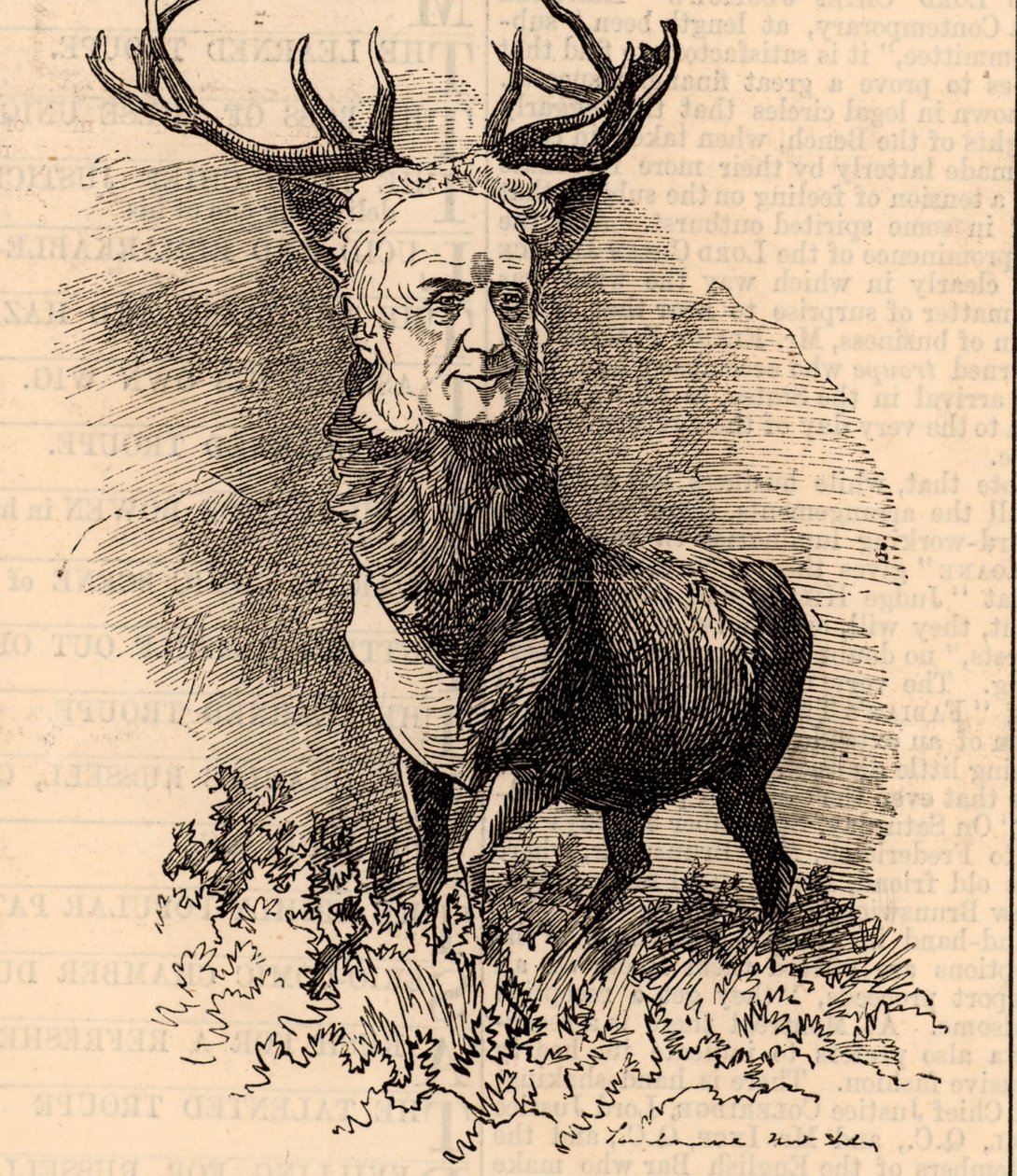 Cartoon van Walter Francis Scott door Edward Linley Sambourne